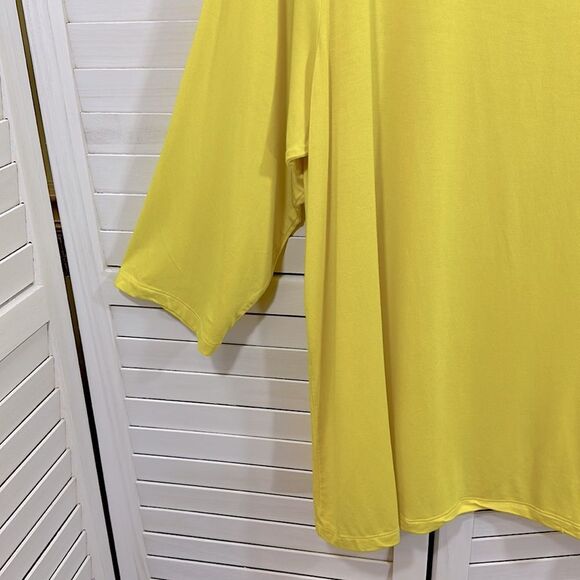 H By Halston Tunic Size 3X Essential Boatneck Yellow - Picture 10 of 11